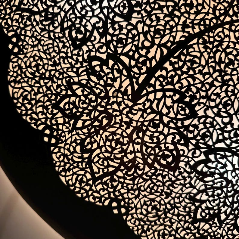 Order by Size : Moroccan handmade brass round wall light lamp ( Rabat)