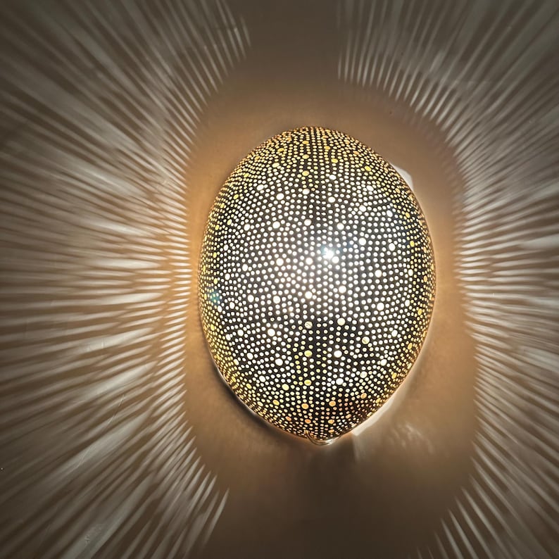 Moroccan handmade sconce brass wall light (arfoud)