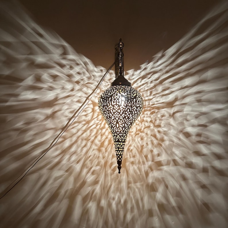 Moroccan handmade sconce brass wall light (Zoya)