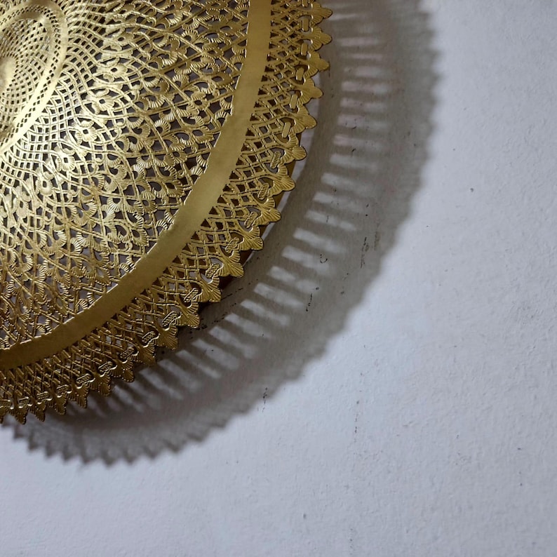 Order by Size : Moroccan handmade brass round wall light lamp ( Tiznit)