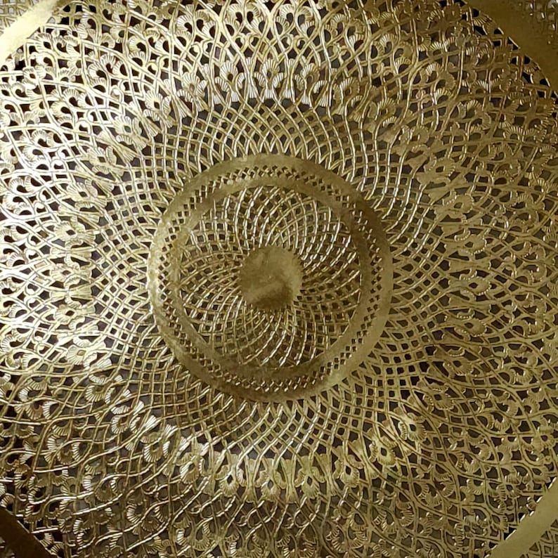 Order by Size : Moroccan handmade brass round wall light lamp ( Tiznit)