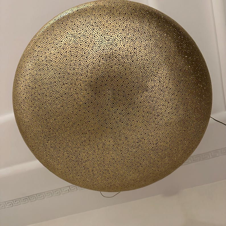 Order by Size : Moroccan Handmade Brass Ceiling Pendant Light (Fareeda)