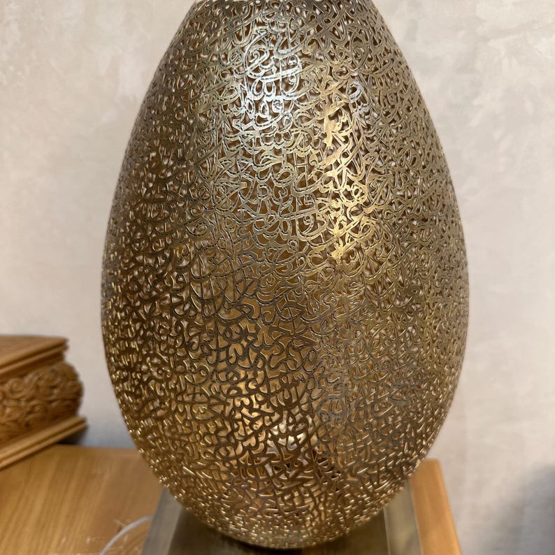Moroccan Handmade Brass Table Lamp (Kunood)