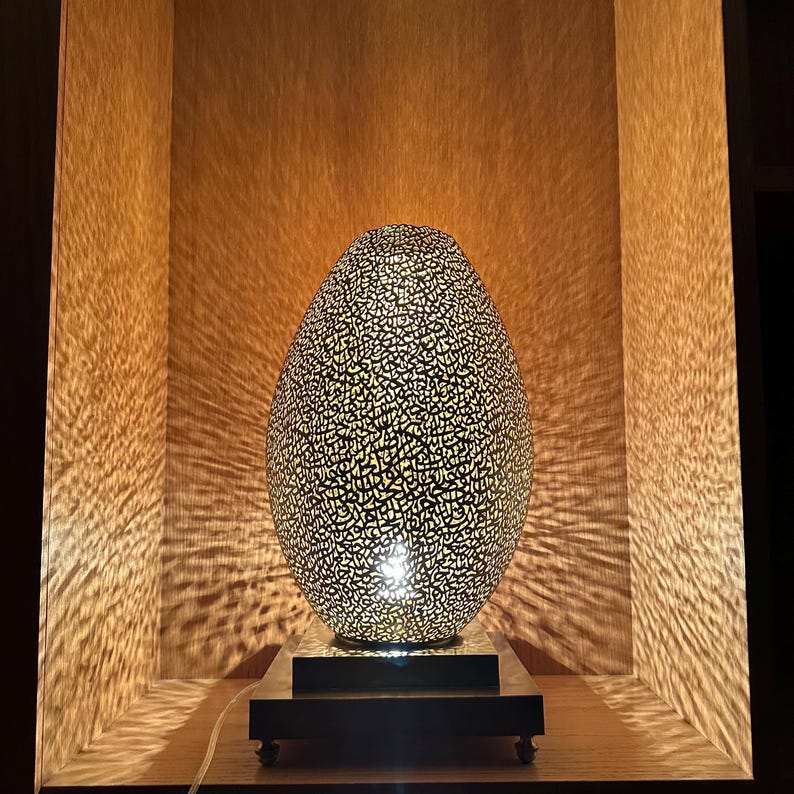 Moroccan Handmade Brass Table Lamp (Kunood)