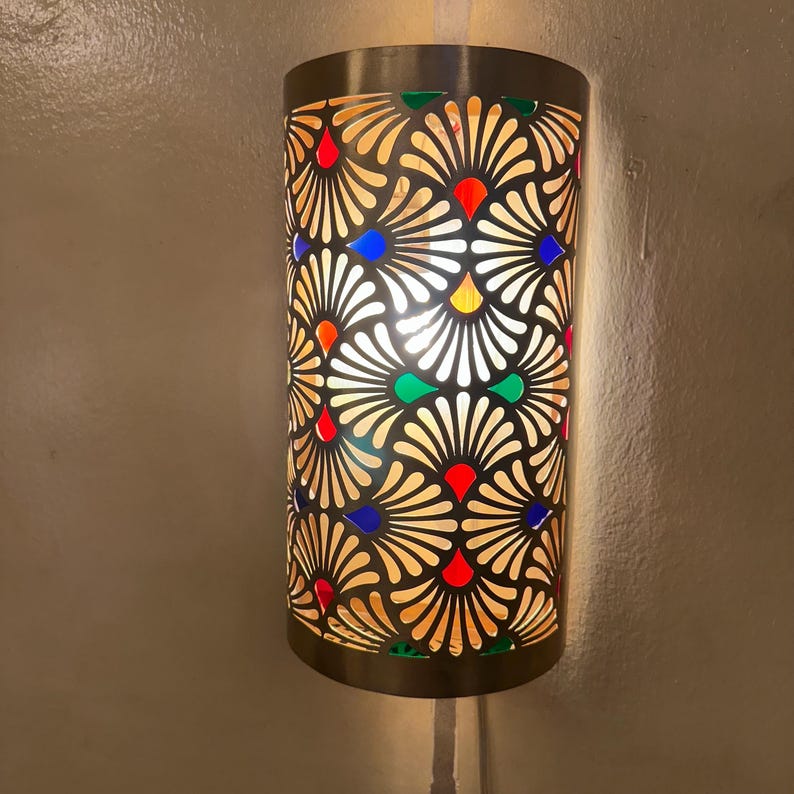 Order by Size : Moroccan handmade sconce brass wall light (Abeer )