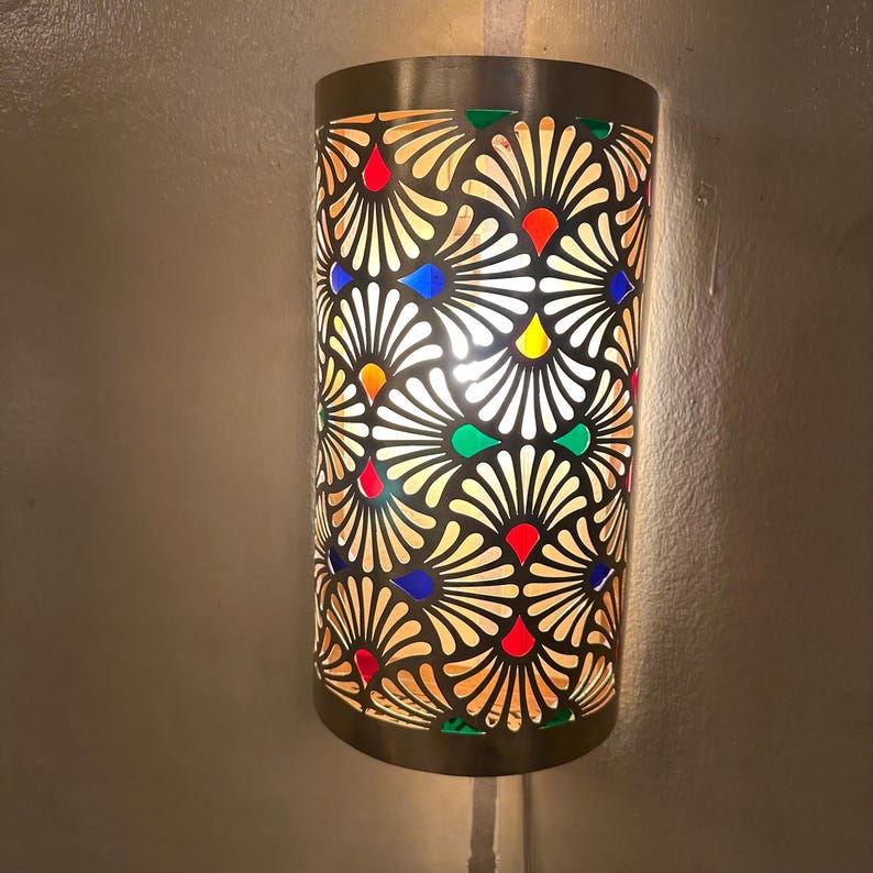 Order by Size : Moroccan handmade sconce brass wall light (Abeer )