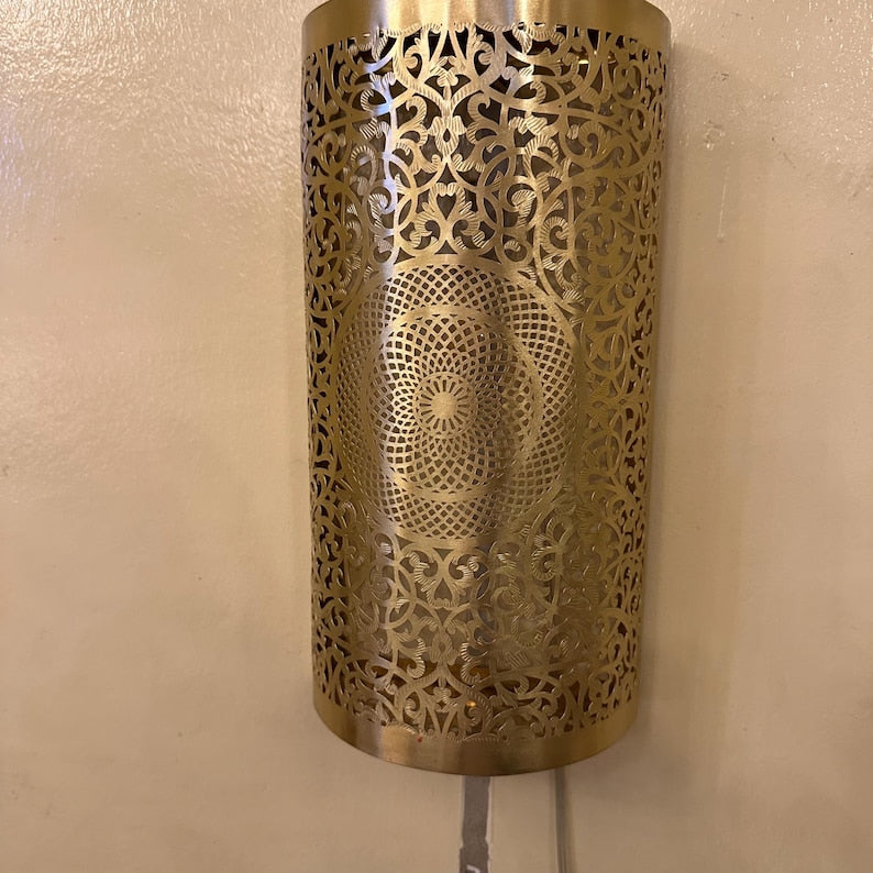 Order by Size : Moroccan handmade sconce brass wall light (Farah )