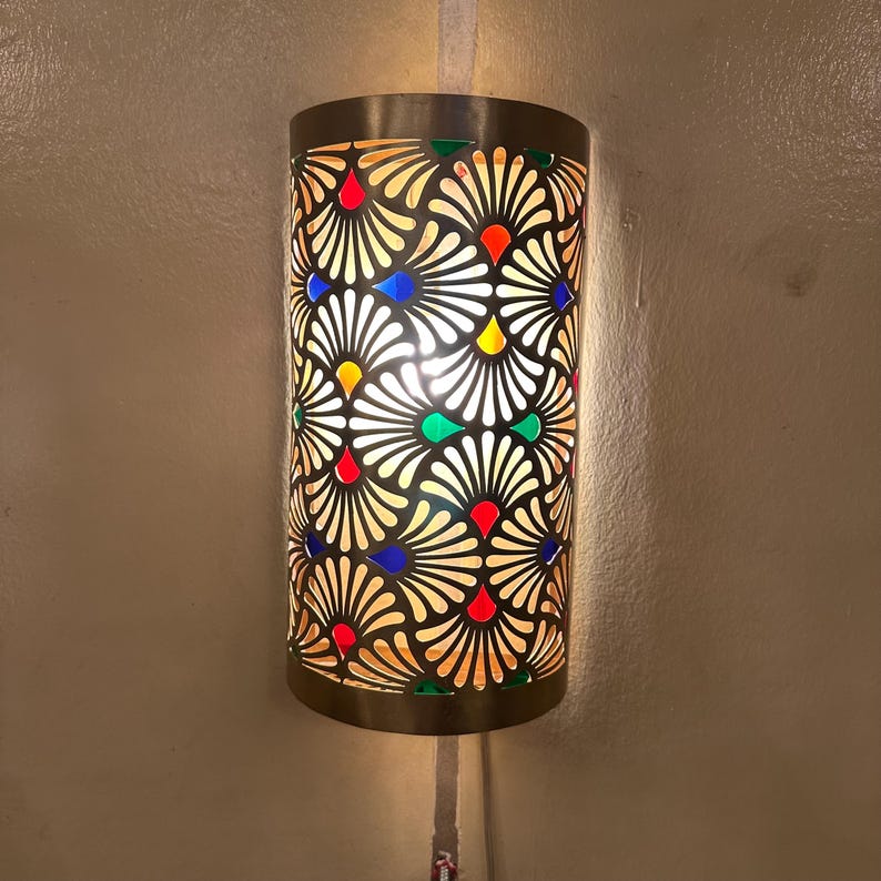 Order by Size : Moroccan handmade sconce brass wall light (Abeer )