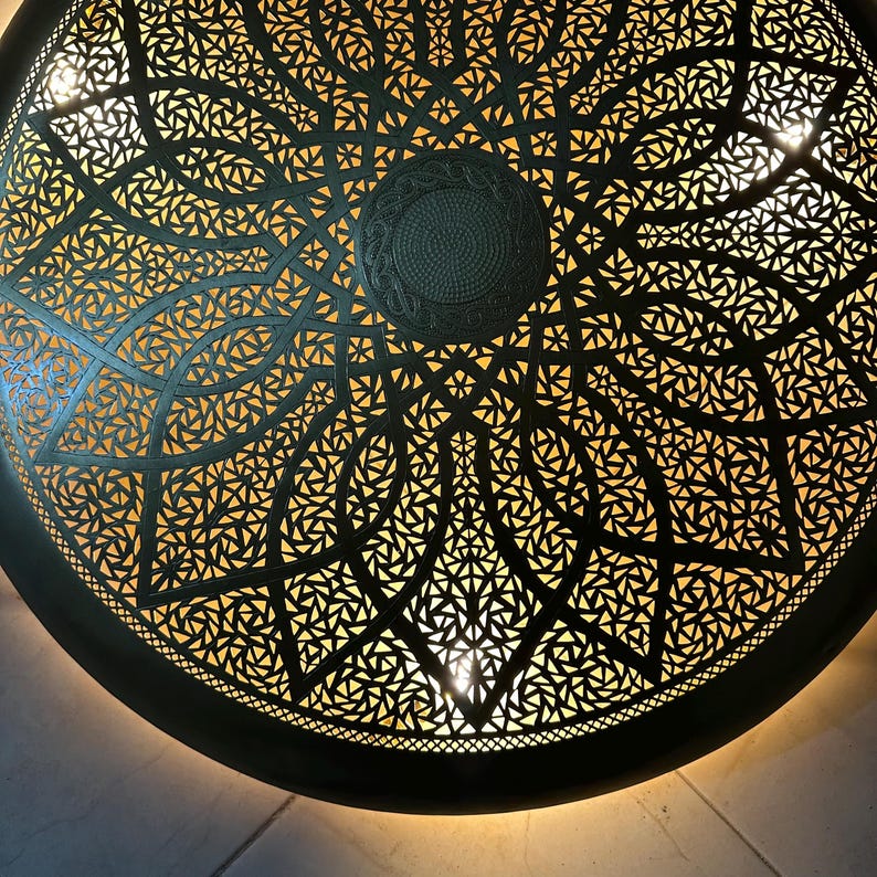 Order by Size : Moroccan handmade brass round wall light lamp ( kenitra)