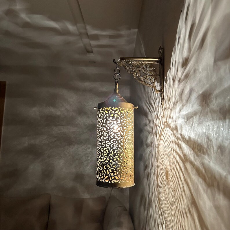 Order by Size : Moroccan handmade sconce brass wall light ( Hana )