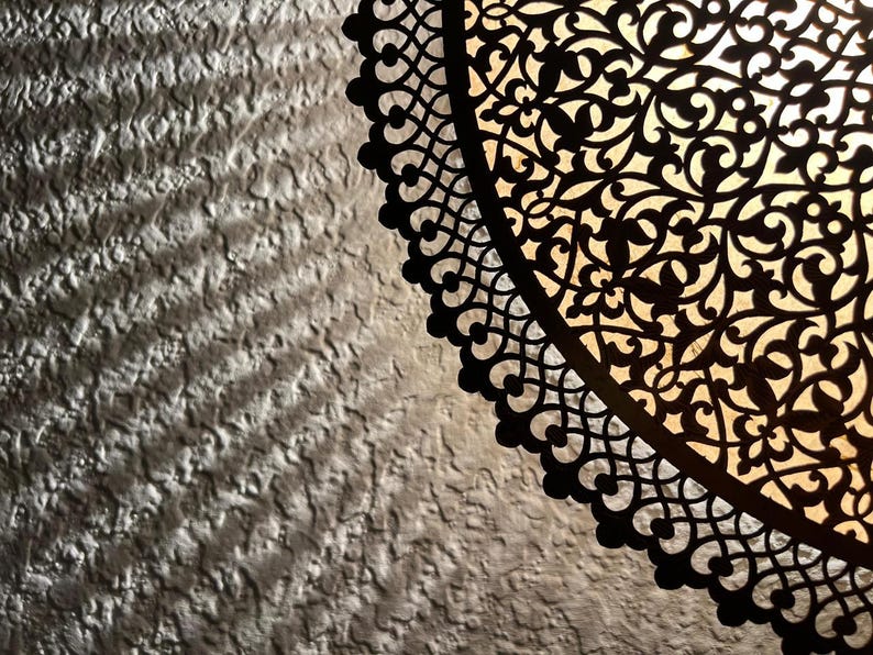 Order by Size : Moroccan handmade brass round wall light lamp ( Agadir)