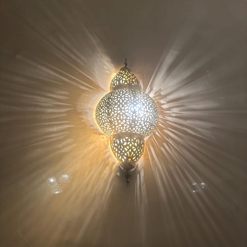 Moroccan handmade sconce brass wall light (Amalina )
