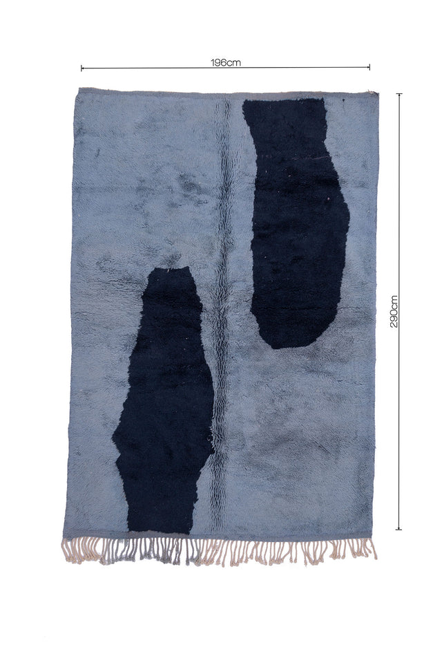 Order by Size: Moroccan Hand-Knotted Mrit Rug (Hajiba)