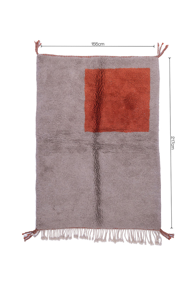 Order by Size: Moroccan Hand-Knotted Mrit Rug (Soukayna)