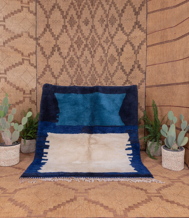 Order by Size: Moroccan Hand-Knotted Mrit Rug (Toufliht)