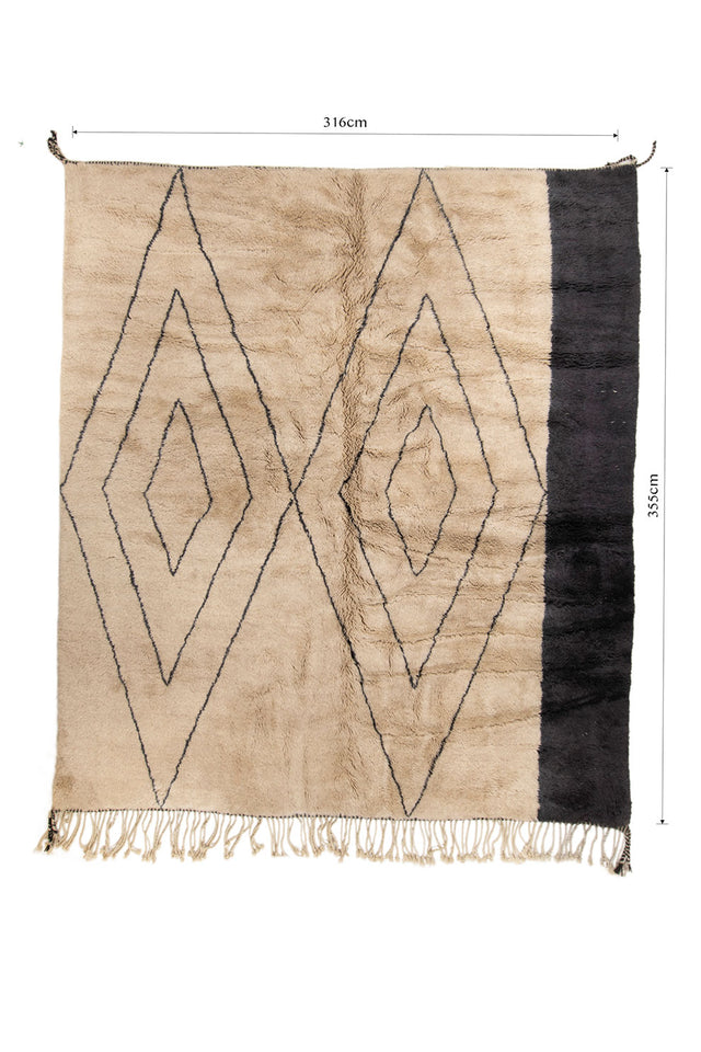 Order by Size: Moroccan Mrit Rug (Tayri)