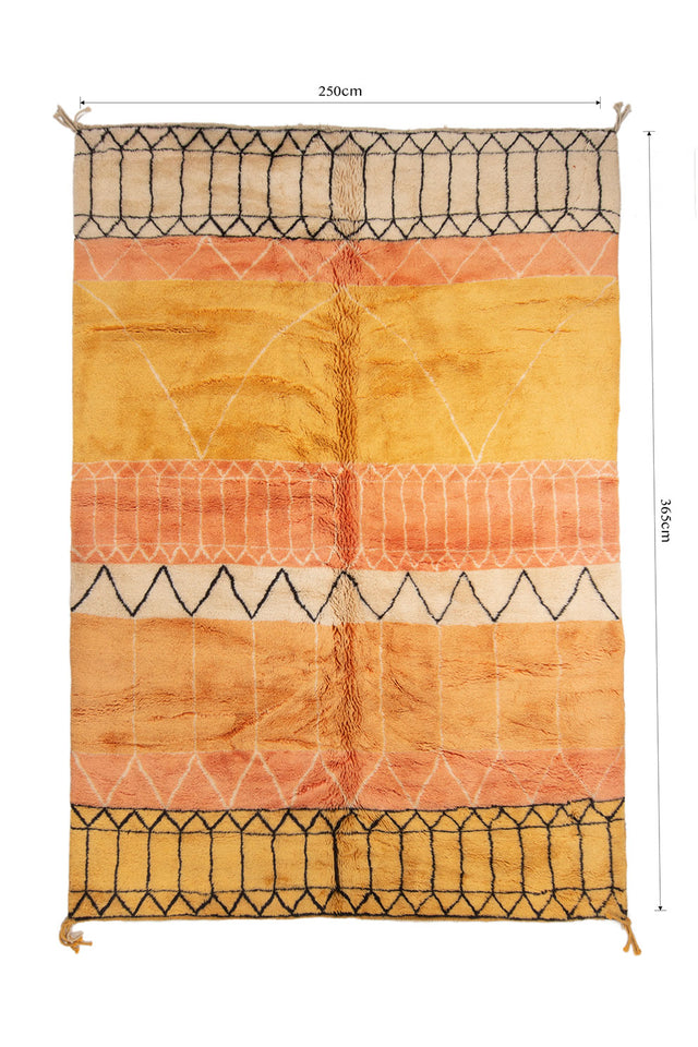 Order by Size: Moroccan Hand-Knotted Mrit Rug (Mounia)