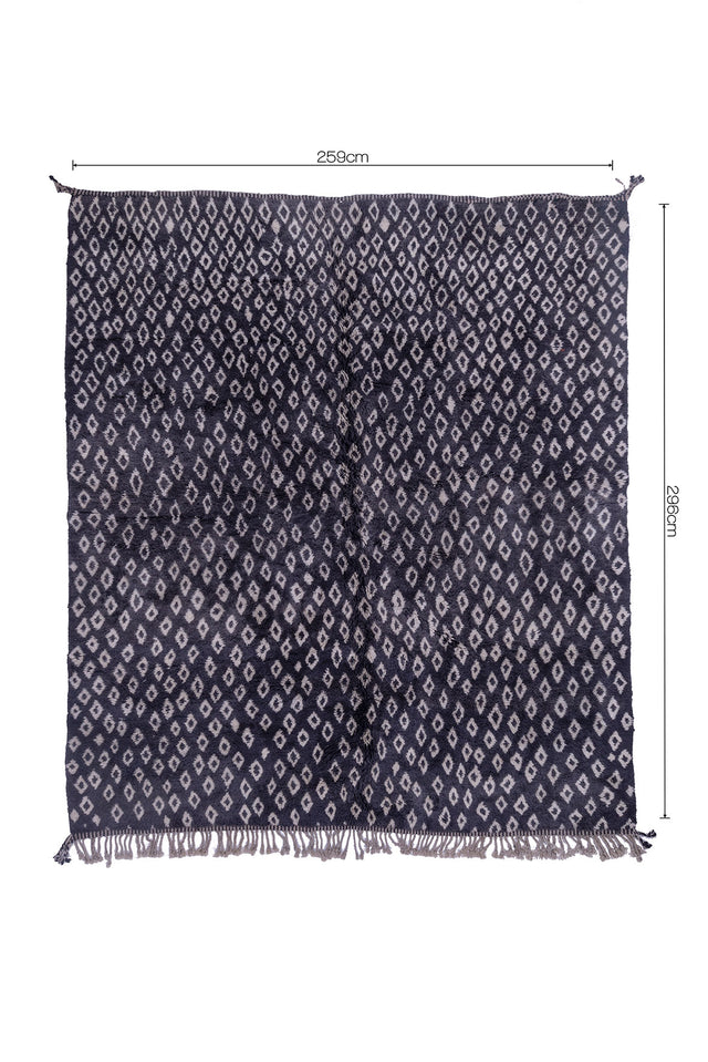 Order by Size: Moroccan Hand-Knotted Mrit Rug (Farida)