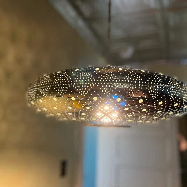 Order by Size : Moroccan Handmade Brass Ceiling Pendant Light (Sumaiya)
