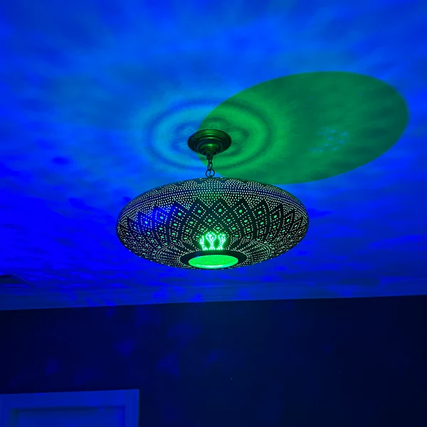 Order by Size : Moroccan Handmade Brass Ceiling Pendant Light (Sumaiya)