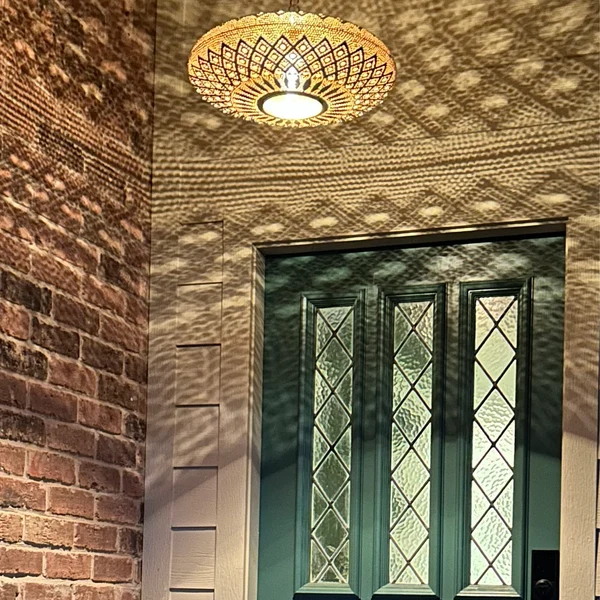 Order by Size : Moroccan Handmade Brass Ceiling Pendant Light (Firdaus)
