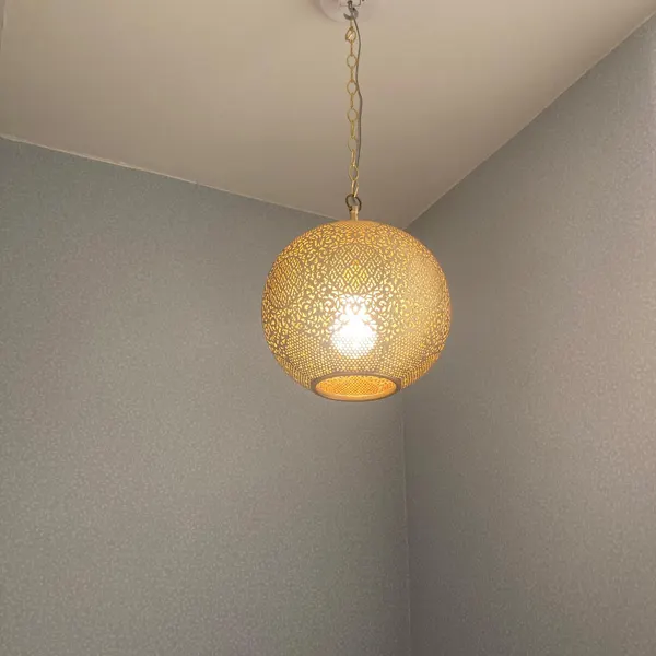 Order by Size : Moroccan Handmade Brass Ceiling Pendant Light (Iqbal)