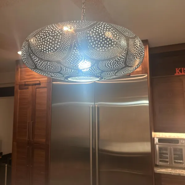Order by Size : Moroccan handmade brass pendant light  (Yumna)