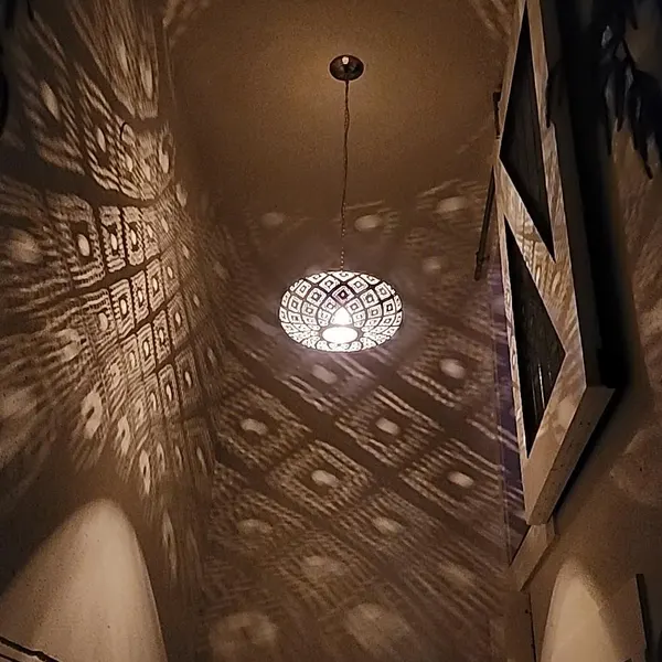 Order by Size : Moroccan Handmade Brass Ceiling Pendant Light (Safiya)