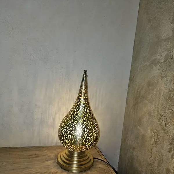 Order by Size : Moroccan Handmade Brass Table Lamp (Maha)
