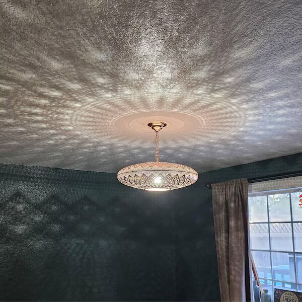 Order by Size : Moroccan Handmade Brass Ceiling Pendant Light (Sadiya)