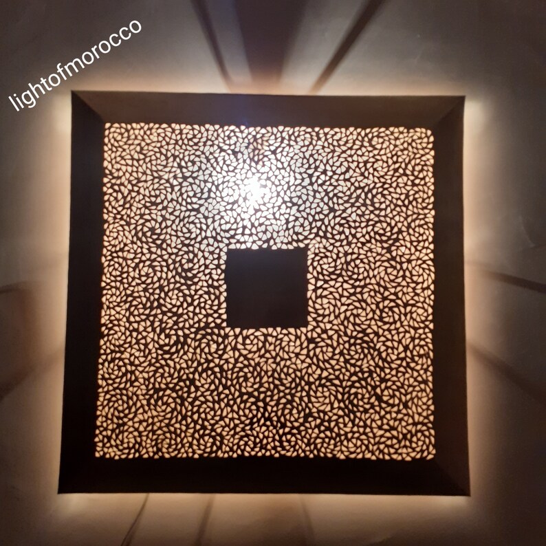 Order by Size : Moroccan handmade brass round wall light lamp (sale)