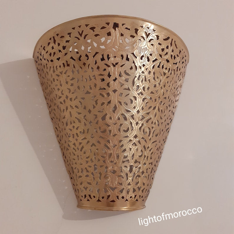 Moroccan handmade sconce brass wall light (Eman)