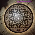 Order by Size : Moroccan handmade brass round wall light lamp ( Tetouane)