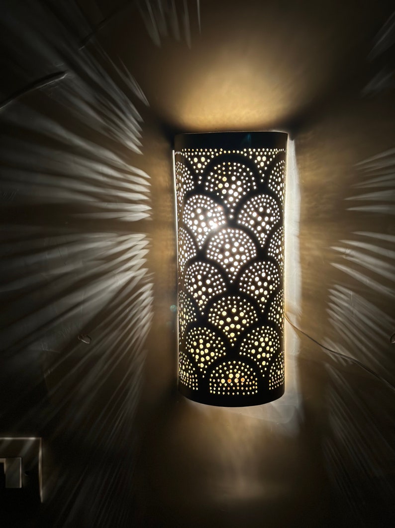 Order by Size : Moroccan handmade sconce brass wall light  (Ranya)