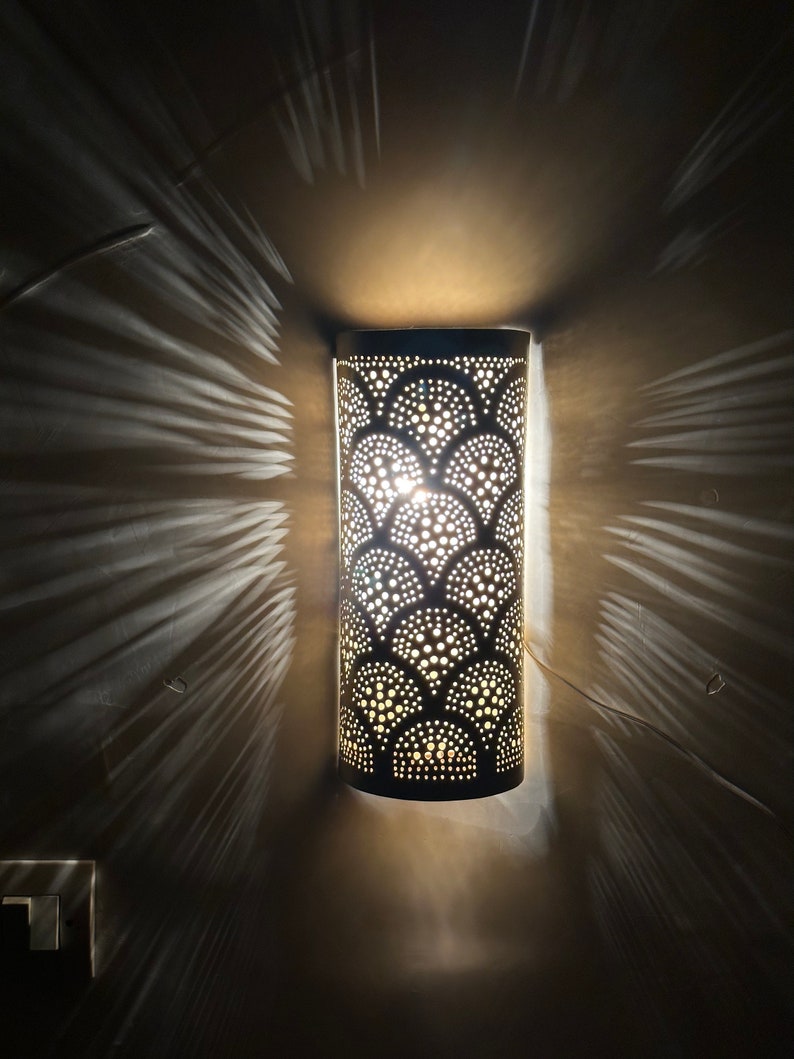 Order by Size : Moroccan handmade sconce brass wall light  (Ranya)