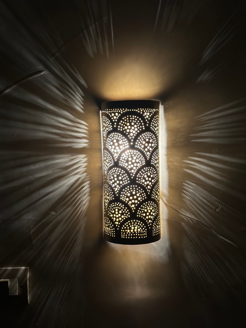 Order by Size : Moroccan handmade sconce brass wall light  (Ranya)