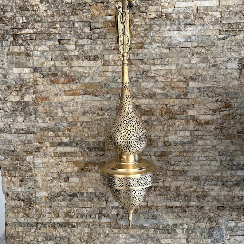 Moroccan handmade sconce brass wall light (Alina)
