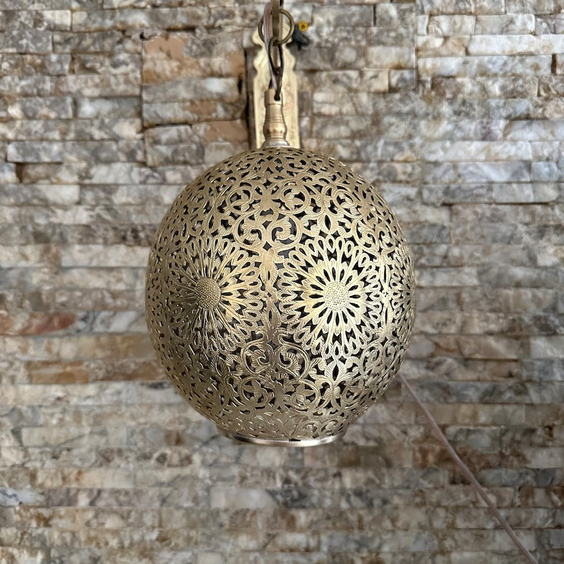 Moroccan handmade sconce brass wall light (Dana)