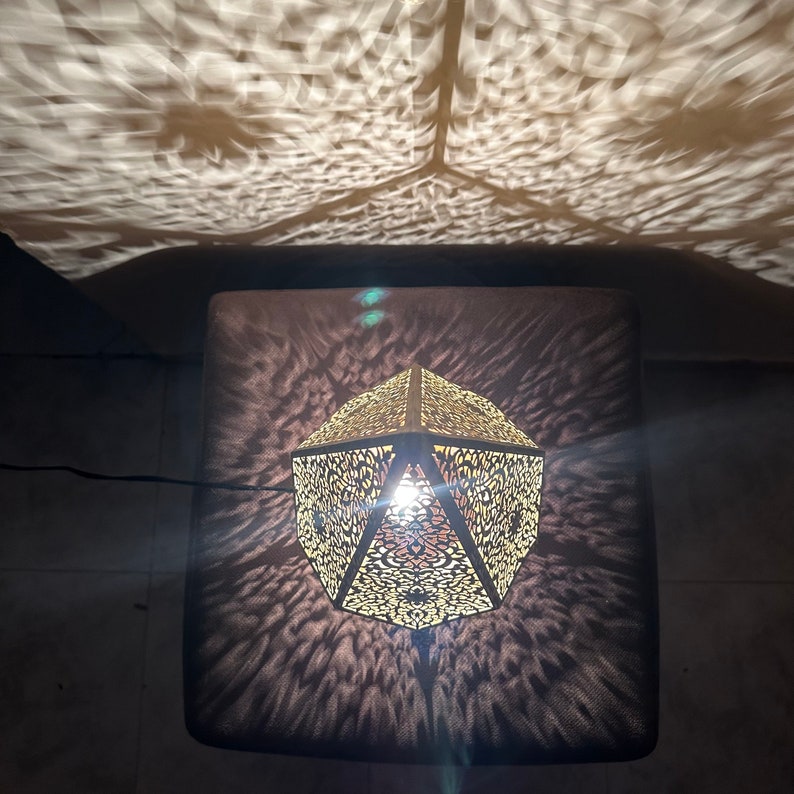 Moroccan Handmade Brass Table Lamp (Lana)