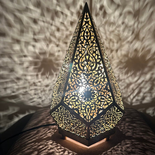 Moroccan Handmade Brass Table Lamp (Lana)