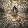 Moroccan Handmade Brass Table Lamp (Qamar)