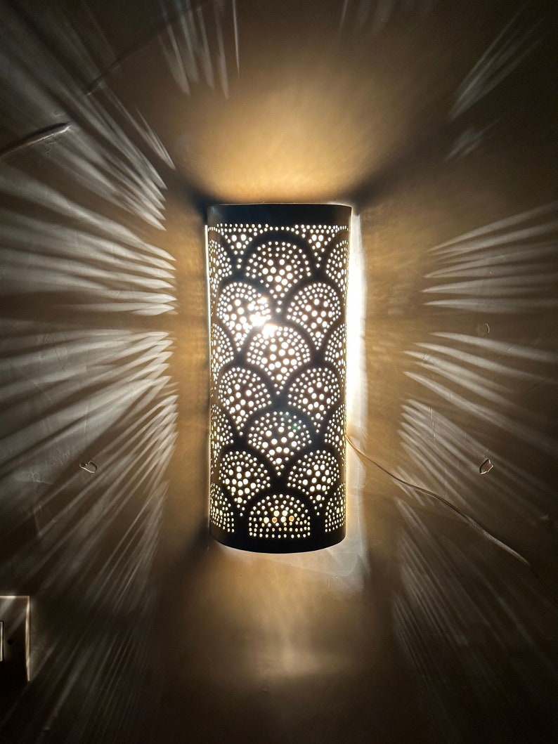 Order by Size : Moroccan handmade sconce brass wall light  (Ranya)