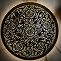Order by Size : Moroccan handmade brass round wall light lamp (Taza)