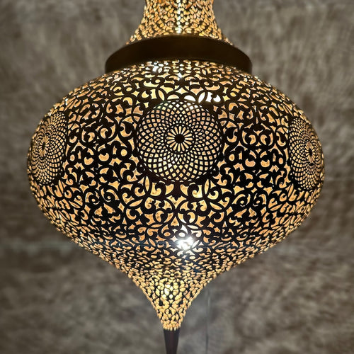 Moroccan Handmade Brass Ceiling Pendant Light (Afara)
