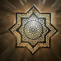 Order by Size : Moroccan handmade brass round wall light lamp ( OUEJDA)