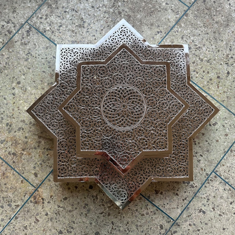 Order by Size : Moroccan handmade brass round wall light lamp ( OUEJDA)