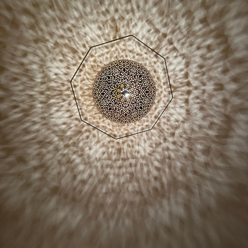 Order by Size : Moroccan Handmade Brass Ceiling Pendant Light (Intisar)