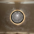 Order by Size : Moroccan handmade brass round wall light lamp ( azrou)