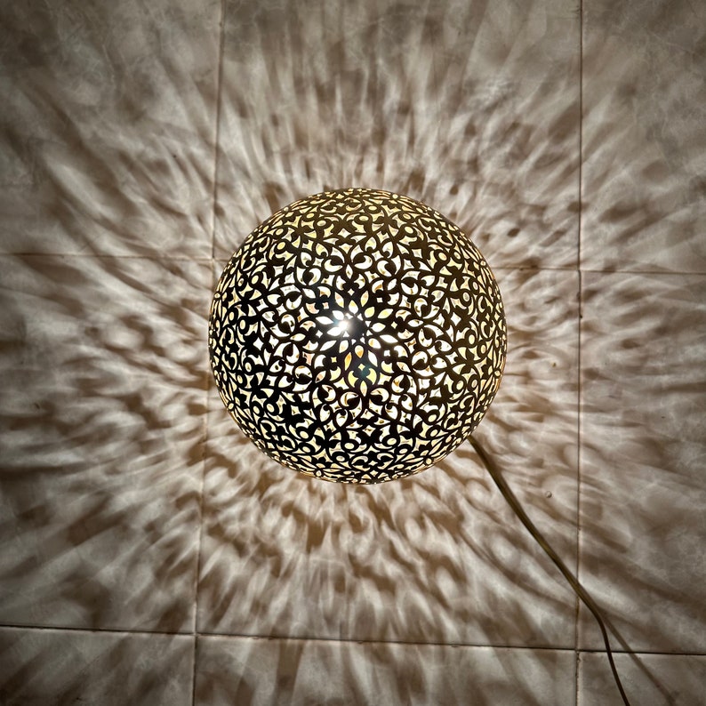 Order by Size : Moroccan Handmade Brass Table Lamp (Tifawt)