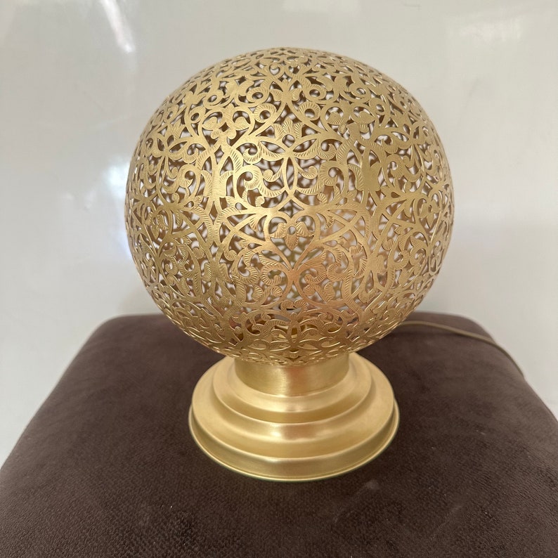 Order by Size : Moroccan Handmade Brass Table Lamp (Tifawt)